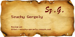 Szuchy Gergely névjegykártya